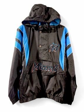 STARTER MLB Miami Marlins Anorak Windbreaker Size Men’s Medium (NWT)